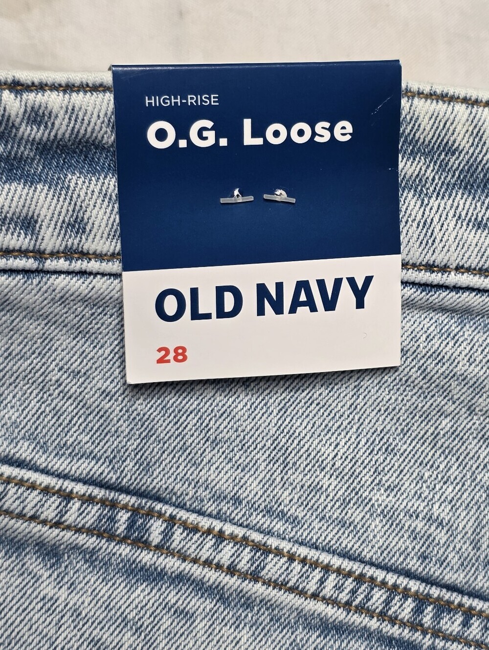 NWT Old Navy O.G. Loose High Rise Light Wash Jeans Women’s 28 Plus Size - Picture 6 of 8